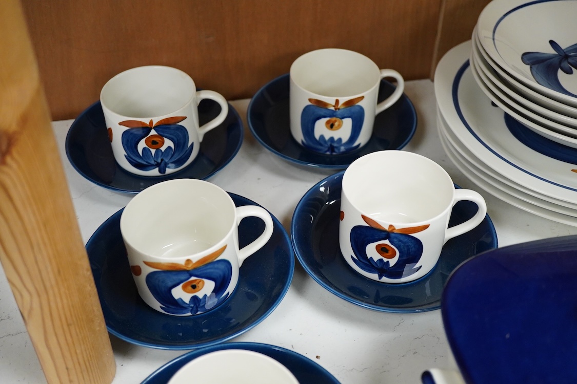 A Rorstrand Polka pattern part dinner service, designed by Marianne Westman